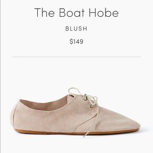 Hobes pink leather boat shoe